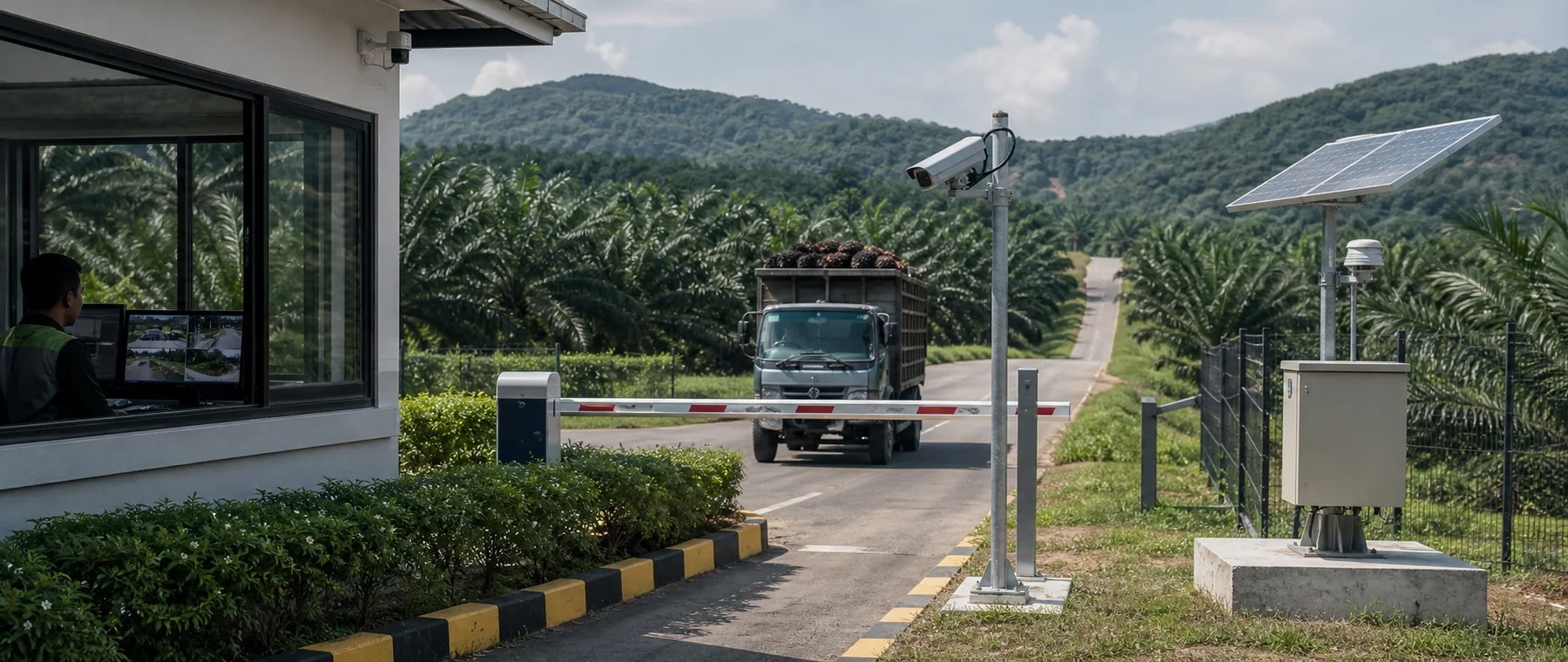Remote monitoring, vehicle analytics and solar-connected systems for distributed plantation operations.