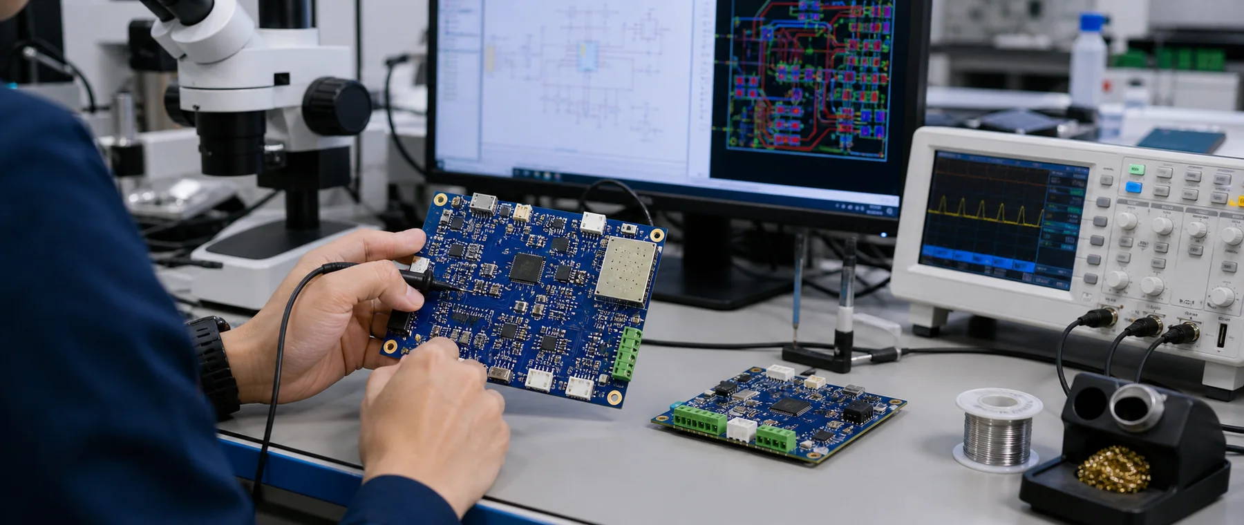Electronic circuit and PCB development for connected devices, controllers and commercial prototypes.